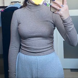 Beige turtle neck